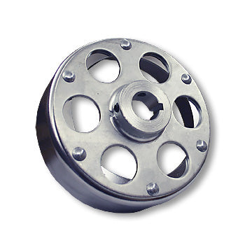 Brake Drum For 6 Inch Brake, 4-9/16 Inch Bore, Unplated With Riveted Uni-Hub, 1 Inch Bore Part #8149