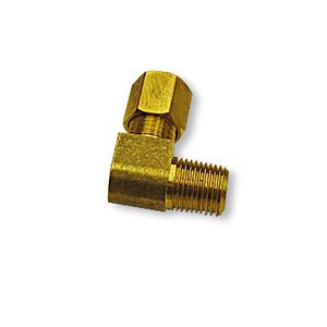 Male Adapter Elbow Brass Fitting, 3/16 In. Tube To 1/8 In. N.P.T Part #8313