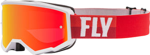 ZONE YOUTH GOGGLE WHITE/RED W/RED MIRROR/BROWN LENS W/POST