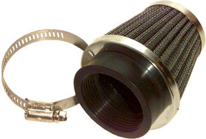 Air Filter, CHROME-TOP for Mikuni VM22 Wire Mesh High Flow Long Cone ID 42mm 1.7"