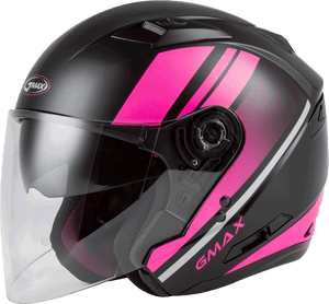 
            
                Load image into Gallery viewer, OF-77 OPEN-FACE REFORM HELMET MATTE BLACK/PINK/SILVER XS
            
        