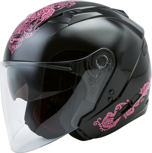 
            
                Load image into Gallery viewer, OF-77 OPEN-FACE ETERNAL HELMET BLACK/PINK XL
            
        