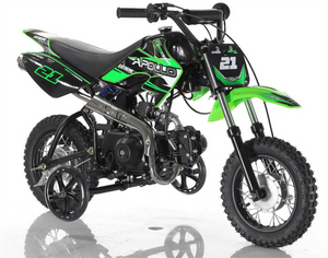 70cc Kids Dirt Bike, Fully Automatic (Training Wheels Included)