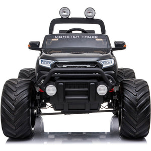 Monster Truck 4x4 Kids Go Kart, 4 Motors, Parental Remote Control 12v, Bluetooth, SD MP3, Black