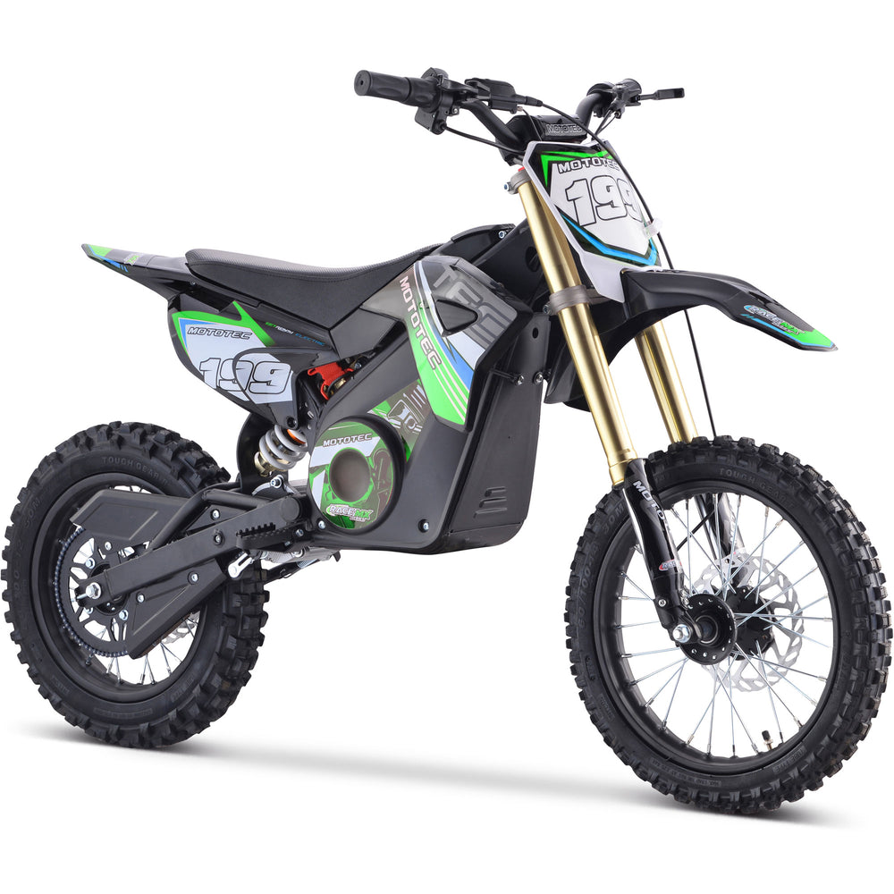 Pro Electric Dirt Bike, Lithium 48v 1500w, Green