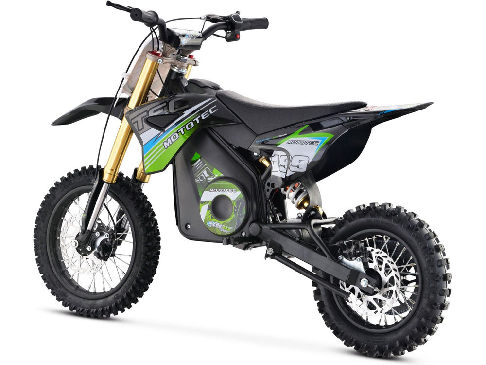 Pro Electric Dirt Bike 36v 1000w Lithium, Max Load 150lbs, Green