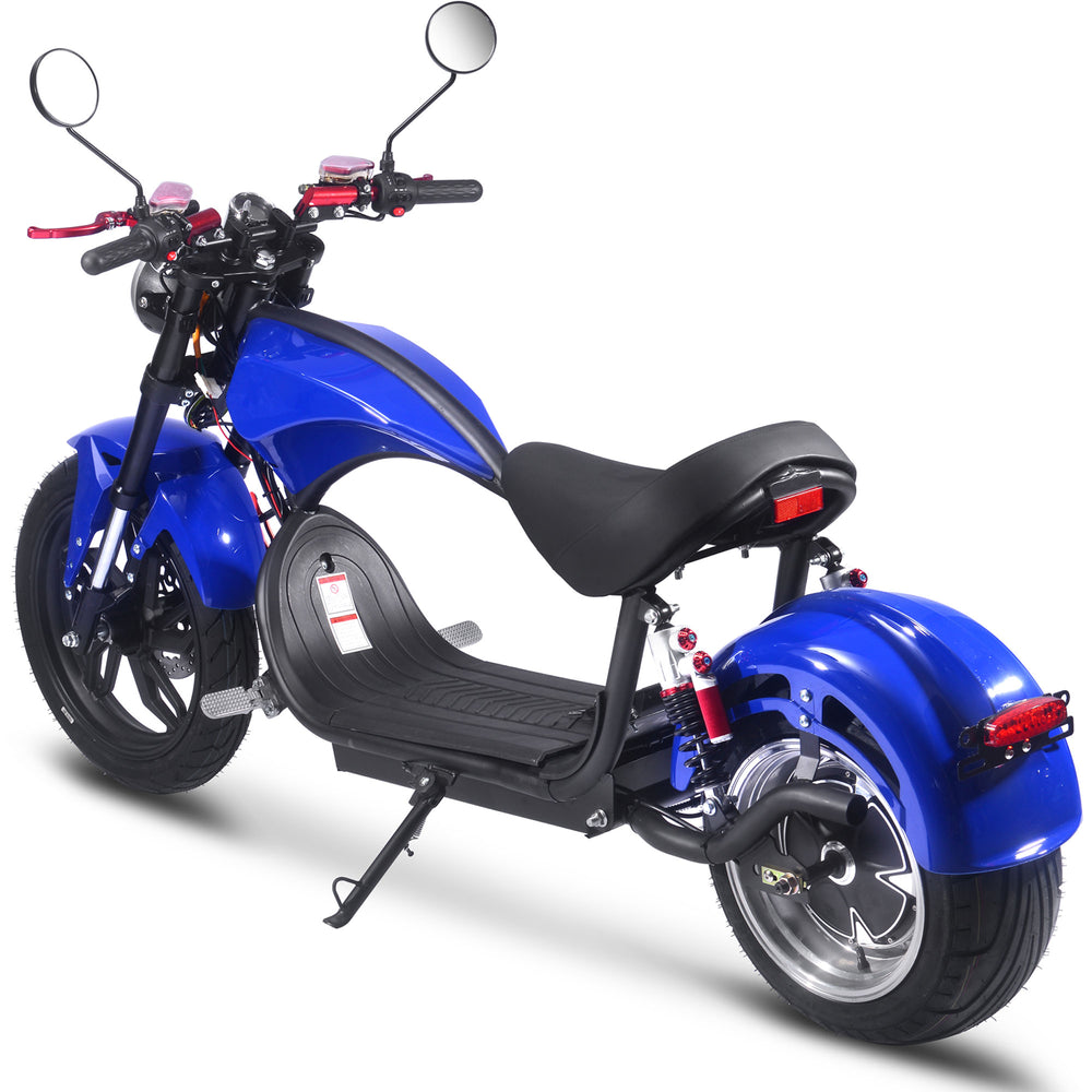 Raven Electric Motorcycle, 60v 30ah 2500w Lithium, Rear Hub Motor, Blue