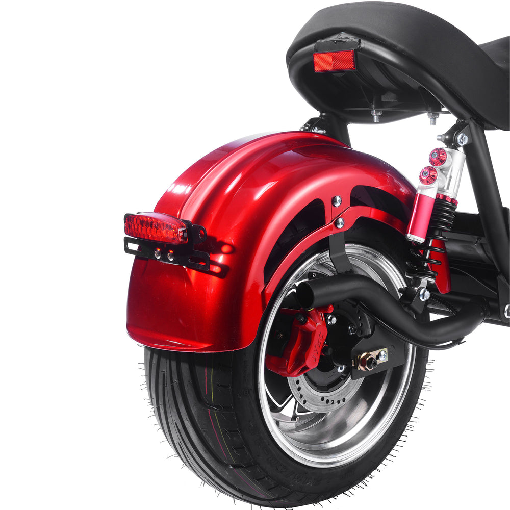 Raven Electric Motorcycle, 60v 30ah 2500w Lithium, Rear Hub Motor, Red