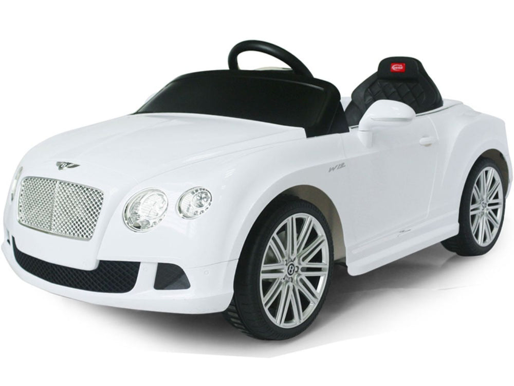 Kids Bentley Electric Go Kart, with Parental Remote Control White 12v