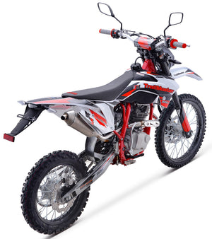 TrailMaster TM31X PRO 250cc Dirt Bike 5-Speed Manual Dual Disc Brakes, Electric Start with Kick backup (19/16)