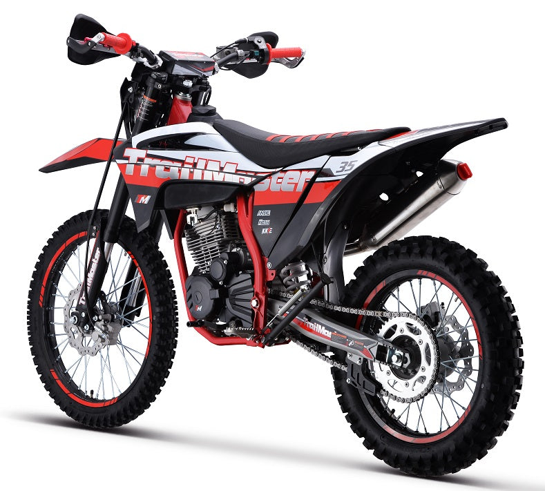 TrailMaster TM35 250cc Dirt Bike, 5-Speed Manual, Dual Disc Brakes, (21/18) Wheels