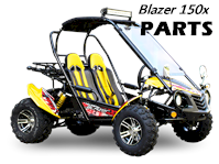 LEFT SIDE PANEL STICKER, for TrailMaster Blazer 150x Go Kart