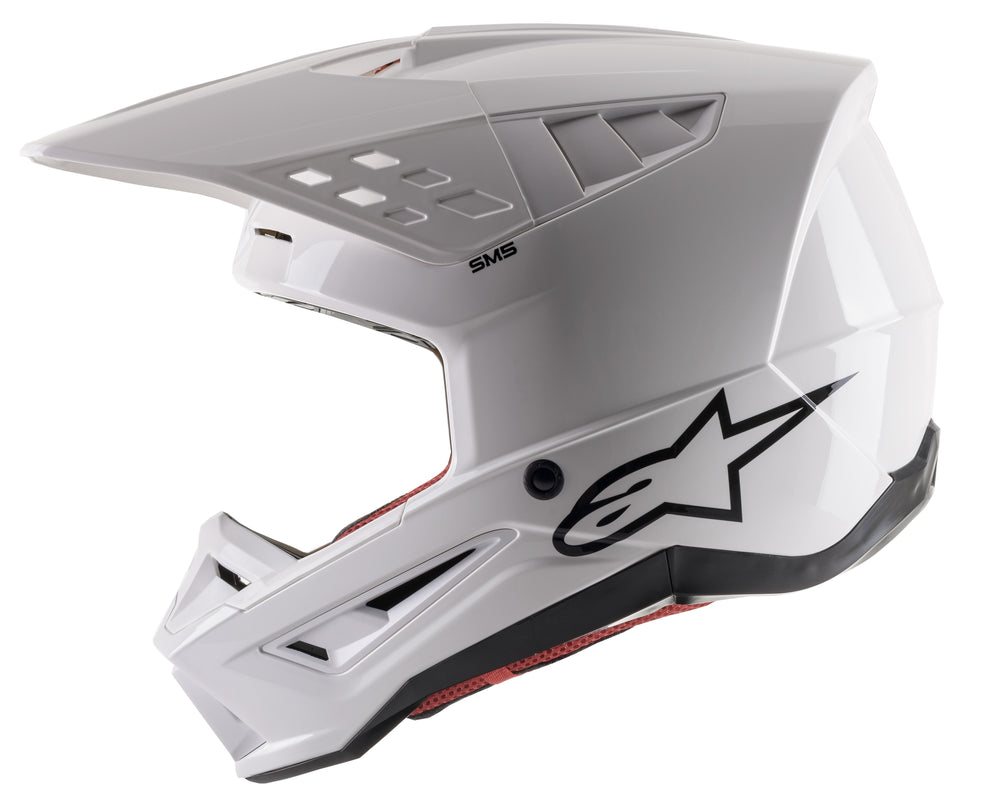 S-M5 SOLID HELMET WHITE GLOSSY MD