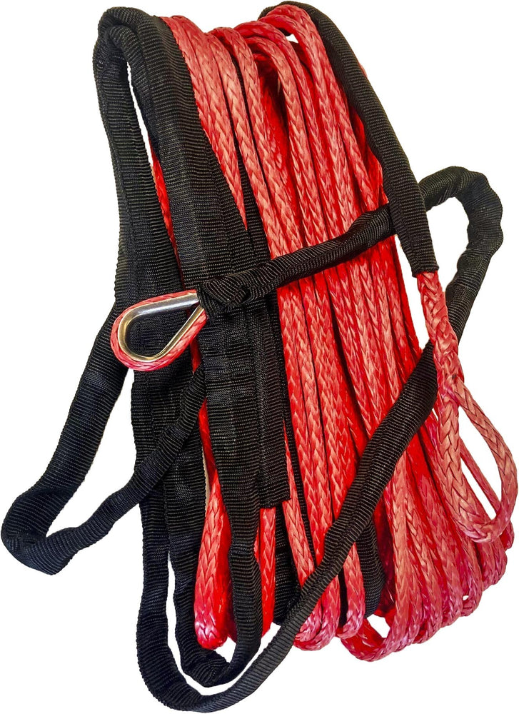 SYNTHETIC WINCH ROPE 3/16" DIAMETER X 50 FT. RED