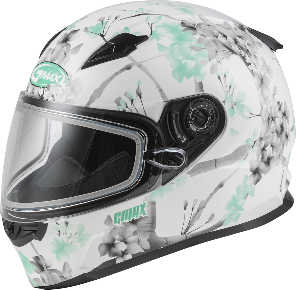 
            
                Load image into Gallery viewer, FF-49S FULL-FACE BLOSSOM SNOW HELMET MATTE WHT/TEAL/GREY XL
            
        