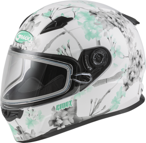 
            
                Load image into Gallery viewer, FF-49S FULL-FACE BLOSSOM SNOW HELMET MATTE WHT/TEAL/GREY SM
            
        