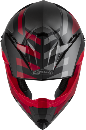 Adult Large - Fame Offroad Helmet Matte Black/Red/Silver