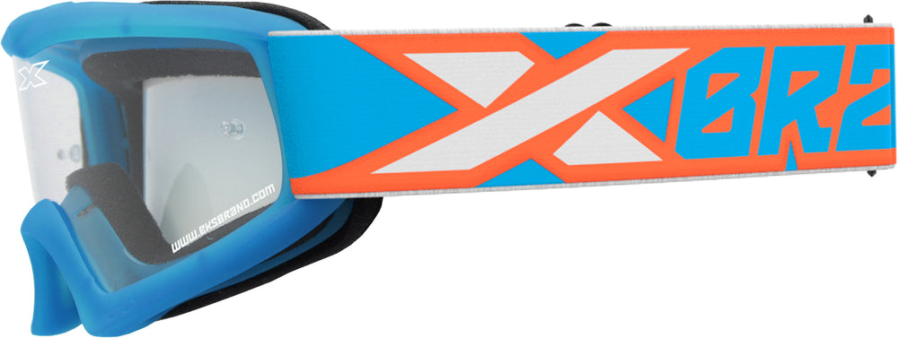YOUTH XGROM CYAN/FLO ORG/WHT CLEAR LENS