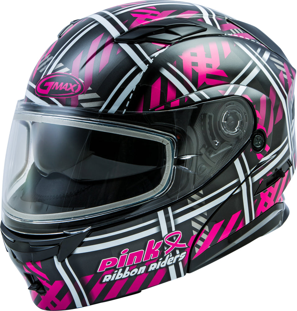 
            
                Load image into Gallery viewer, MD-01S MODULAR PINK RIBBON RIDERS SNOW HELMET BLK/PINK MD
            
        