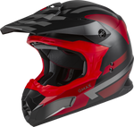 Adult Medium - Fame Offroad Helmet Matte Black/Red/Silver