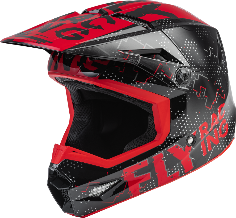 Youth Large - Fly Racing Kinetic MX Helmet - Black/Red
