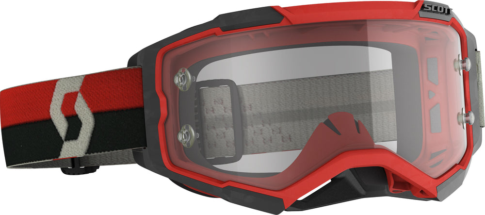 FURY GOGGLE RED/BLACK CLEAR WORKS LENS