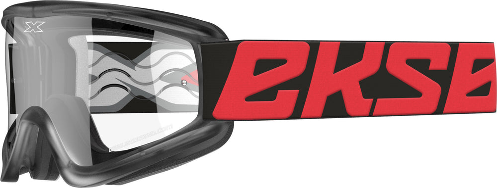 FLAT-OUT GOGGLE RED/BLACK W/CLEAR LENS