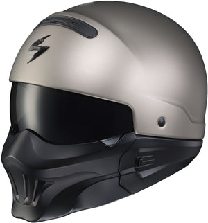 
            
                Load image into Gallery viewer, COVERT OPEN-FACE HELMET TITANIUM W/ EVO MASK 2X
            
        