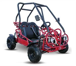 Mini Fox 125cc Kids Go Kart, 3-Speed, Reverse, Keyed Electric Start, Safety Harness, Speed Governor