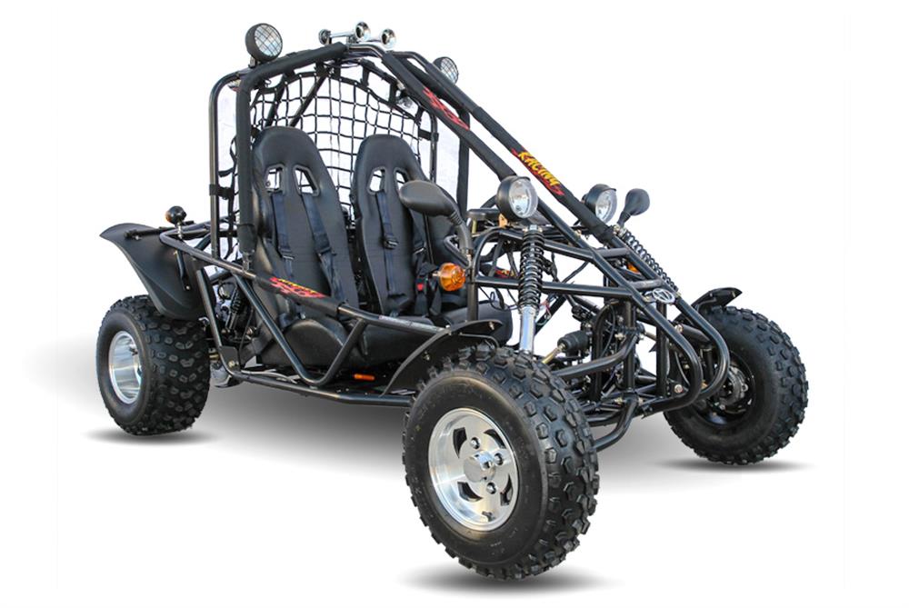 
            
                Load image into Gallery viewer, Spyder 300 EFI Buggy Go Kart, CVT Transmission with Reverse, Racing Seats, Lights, Alloy Wheels
            
        