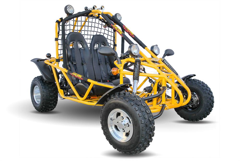Spyder 200 Buggy Go Kart, CVT Transmission with Reverse, Racing Seats, Lights, Alloy Wheels