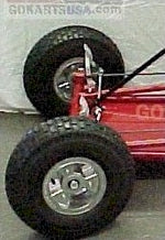 Go Kart Front Wheel and Tire assembly, 6 in. Wheel