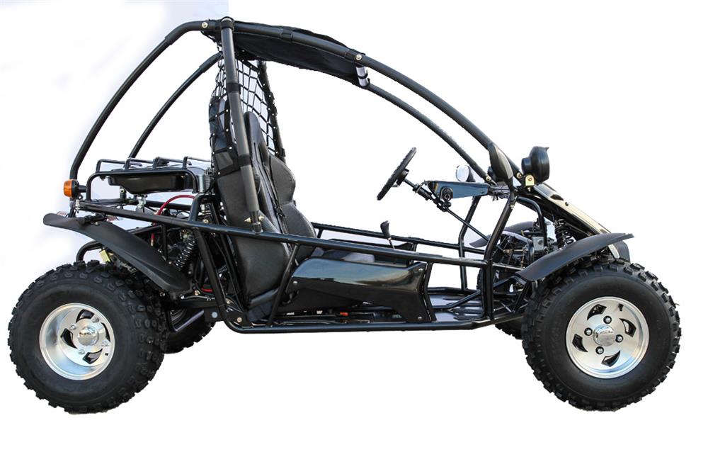 Black Widow Buggy Go Kart, CVT Trans with Reverse, Alloy Wheels, Windshield