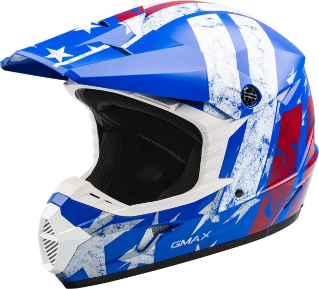 
            
                Load image into Gallery viewer, MX-46 Off-Road Helmet USA Patriot Red/White/Blue
            
        