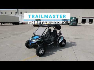 
            
                Load and play video in Gallery viewer, Cheetah 200EX EFI Go Kart CVT Automatic with Reverse, Alloy Wheels, Windshield
            
        